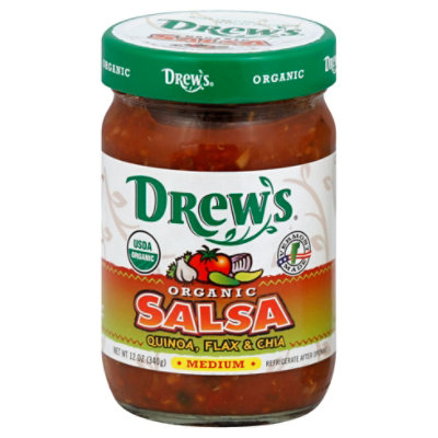 Drews Salsa Organic Quinoa Flax & Chia Medium Jar - 12 Oz