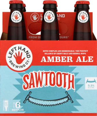 Left Hand Sawtooth Amber Ale Beer -  6-12 Fl. Oz. - Image 2