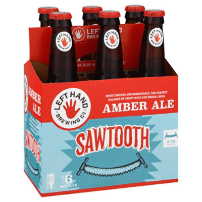 Left Hand Sawtooth Amber Ale Beer -  6-12 Fl. Oz. - Image 1