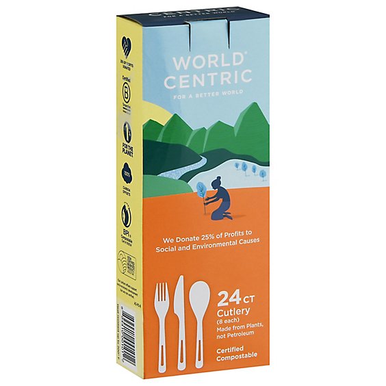 World Centric Utensil Assorted - 24 Count