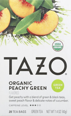 TAZO Tea Bags Green Tea Organic Peachy Green - 20 Count - Image 2