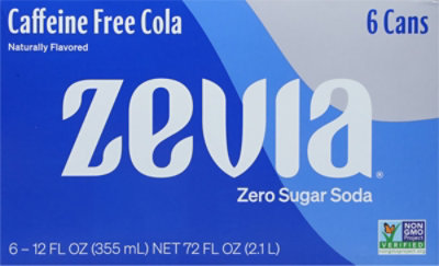 Zevia Zero Sugar Caffeine Free Cola Soda - 6-12 Fl. Oz. - Image 7