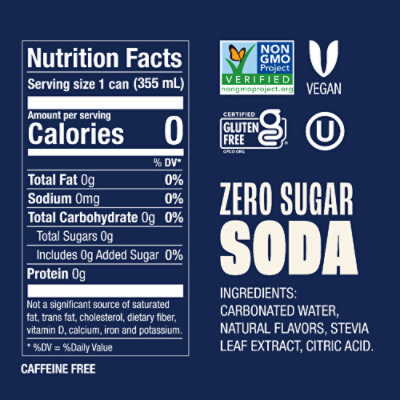 Zevia Zero Sugar Caffeine Free Cola Soda - 6-12 Fl. Oz. - Image 5