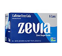 Zevia Cola Zero Calorie Caffeine Free All Natural - 6-12 Fl. Oz.