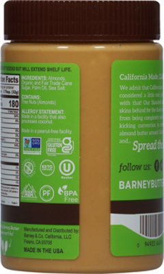 Barney Butter Almond Butter Crunchy - 16 Oz - Image 5