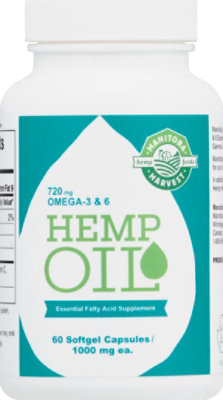 Manitoba Harvest Hemp Seed Oil Capsules - 60 Count - Image 2