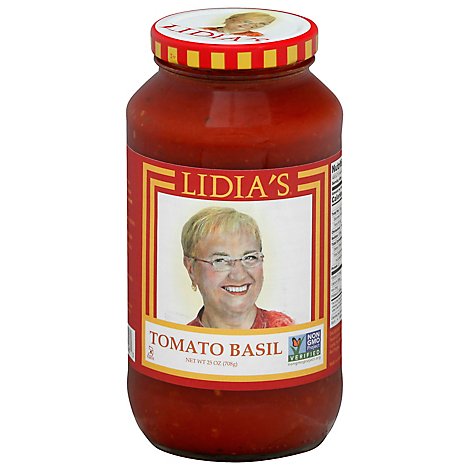 Lidias Pasta Sauce Tomato Basil Jar - 25 Oz