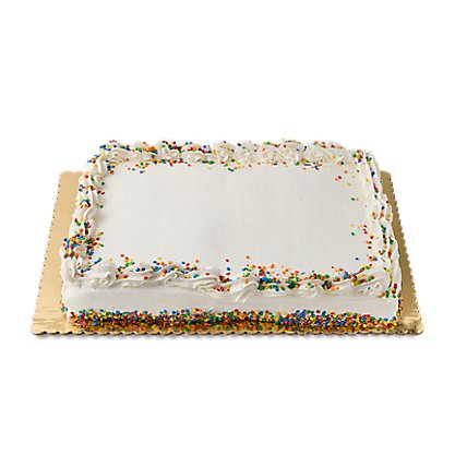 Bakery Cake 1/4 Sheet White With Butter Cream - Each - Image 1