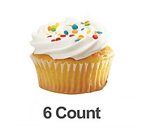 Bakery Cupcake White With Butter Cream Frozen 6 Count - Each