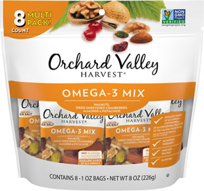 Orchard Valley Harvest Omega 3 Mix Multipack - 8 Oz - Image 2