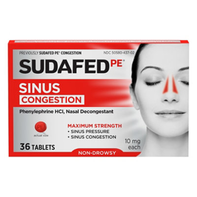 Sudafed Pe Congestion Tablet - 36 Count - Image 3