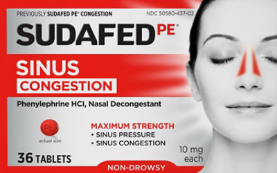 Sudafed Pe Congestion Tablet - 36 Count - Image 2