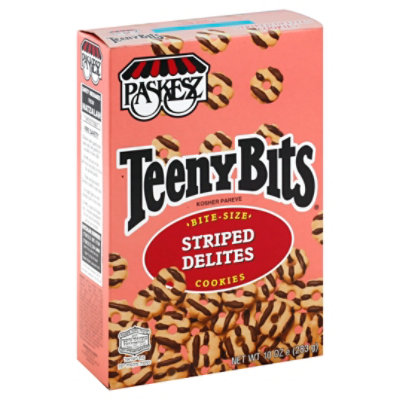 Paskesz Cookies Teeny Bits Striped - 10 Oz - acmemarkets