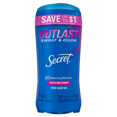 Secret Outlast Antiperspirant Deodorant Clear Gel Protecting Powder - 2-2.6 Oz - Image 2