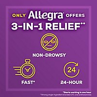 Allegra Allergy 24 Hour Original Prescription Strength 180 mg Gel Coated Tablets - 60 Count - Image 3