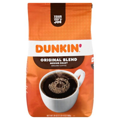 Dunkin Donuts Coffee Ground Medium Roast Original Blend - 20 Oz