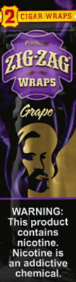 Zig Zag Grape Cigar Wrap - 2 Count