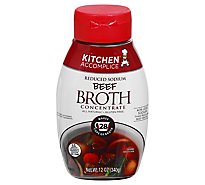 Kitchen Accomplice Broth Concentrate Reduced Sodium Beef - 12 Oz