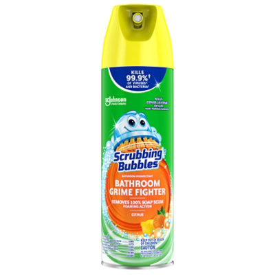 Scrubbing Bubbles Bathroom Grime Fighter Citrus Bathroom Disinfectant Aerosol - 20 Oz - Image 1