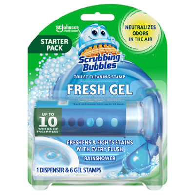 Scrubbing Bubbles Rainshower Fresh Gel Toilet Cleaning Stamp Dispenser - 6 Oz - Image 2