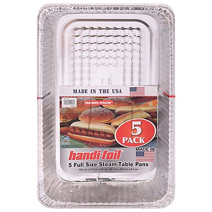 Handi-foil Steam Table Pans Full Size - 5 Count - Image 3