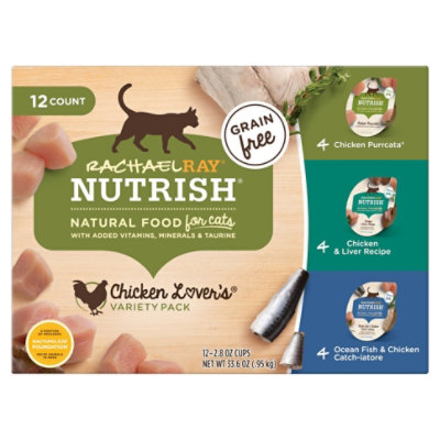 Rachael Ray Nutrish Food for Cats Chicken Lovers Variety Pack - 12-2.8 Oz