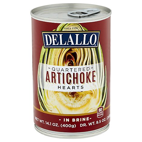 DeLallo Artichoke Hearts Qtr/Brn - 13.75 Oz