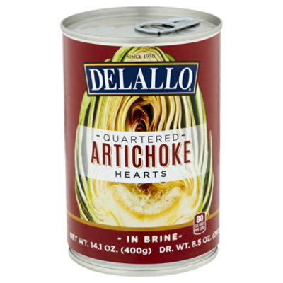 DeLallo Artichoke Hearts Qtr/Brn - 13.75 Oz