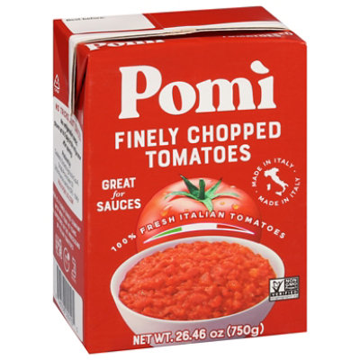 Pomi Tomatoes Chopped 100% Italian All Natural Finely - 26.46 Oz - Image 1