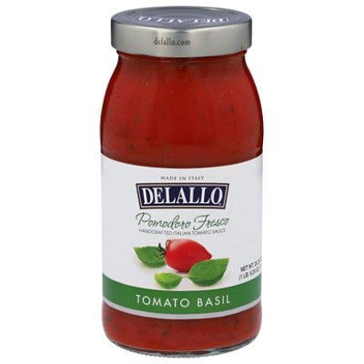 DeLallo Tomato Sauce Pomodoro Fresco Tomato Basil Jar - 25.25 Oz
