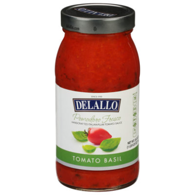 DeLallo Tomato Sauce Pomodoro Fresco Tomato Basil Jar - 25.25 Oz