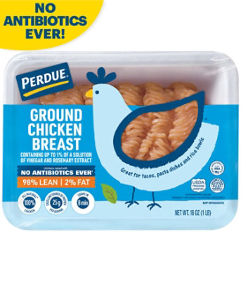 PERDUE Fresh Ground Chicken Breast No Antibiotics Ever Meat Traypack ...