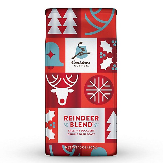 Caribou Coffee Reindeer Blend Dark Roast Ground Coffee - 10 Oz