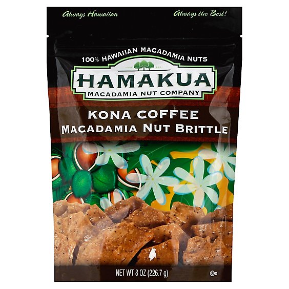Hamakua Kona Coffee Macadamia Nut Brittle - 8 Oz