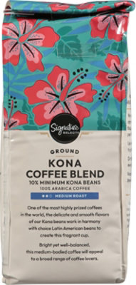 Signature SELECT Medium Roast Kona Coffee Blend Coffee Grounds - 18 Oz - Image 6