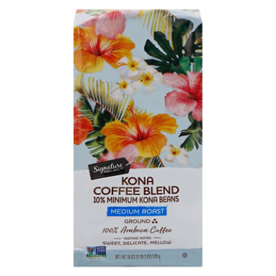 Signature SELECT Medium Roast Kona Coffee Blend Coffee Grounds - 18 Oz - Image 1