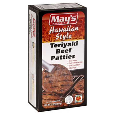 Mays Beef Patties Teriyaki - 32 Oz