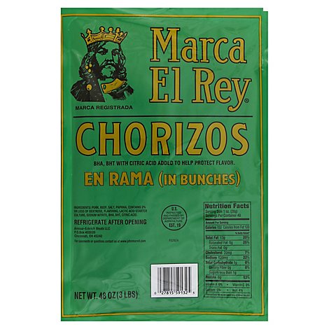 Marca El Rey Chorizos - 3 Lb