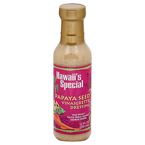 Hawaiis Special Dressing Papaya Seed Vinaigrette - 12 Fl. Oz.