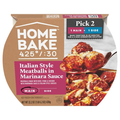 HomeBake 425°/:30 Italian Style Meatballs in Marinara Sauce Frozen Main - 22.2 Oz - Image 2
