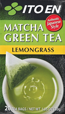 Ito En Matcha Green Tea Lemongrass 20 Count - 1.05 Oz