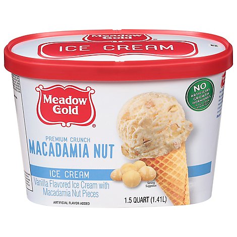 Meadow Gold Macadamia Nut Ice Cream - 48 Fl. Oz.