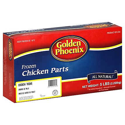 Golden Phoenix Chicken Thighs Bone In Frozen - 5.00 LB - Image 1