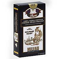 Mulvadi Coffee Gourmet Roast Coffee Kona Pure Freeze Dried Instant Sticks - 12 Count - Image 1