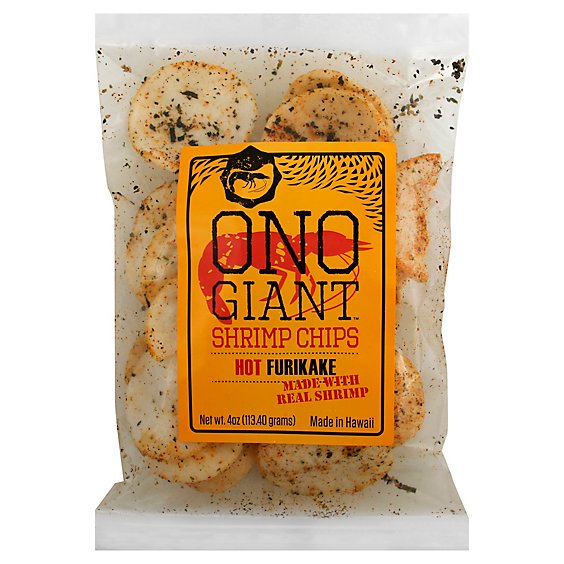 Ono Giant Shrimp Chips Hot Furikake - 4 Oz