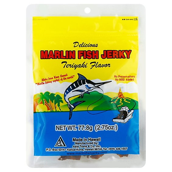 Marlin Fish Jerky Teriyaki Flavor - 2.75 Oz