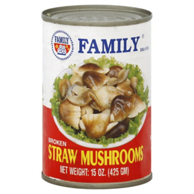 Straw mushrooms - tinned Nutrition Facts