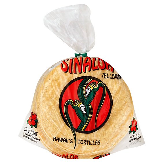 Sinaloa Tortillas Corn Yellow Bag 30 Count - 28 Oz