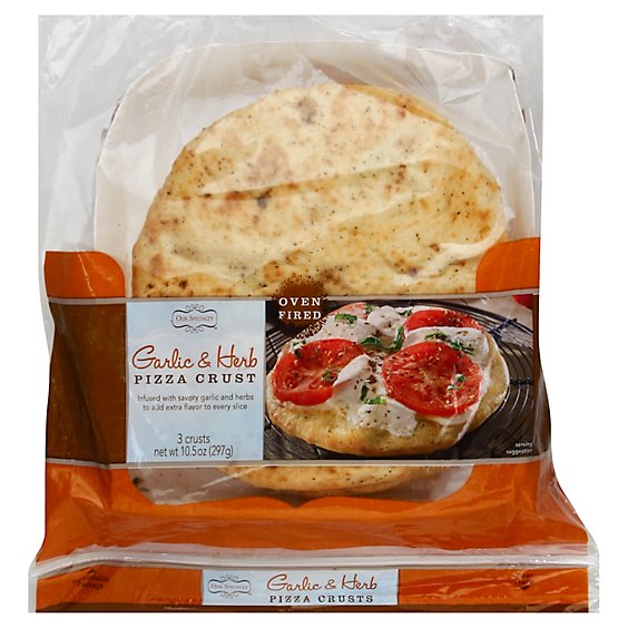 Our Specialty Garlic & Herb Pizza Crust - 10.5 Oz