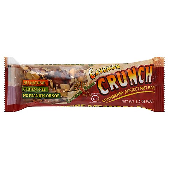 Caveman Food Cranberry Apricot Crunch Nut Bar - 1.4 Oz